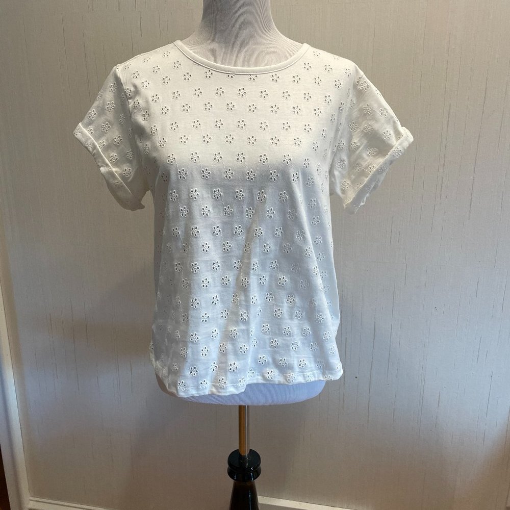Joie white rolled-sleeved Top - Medium - NWT